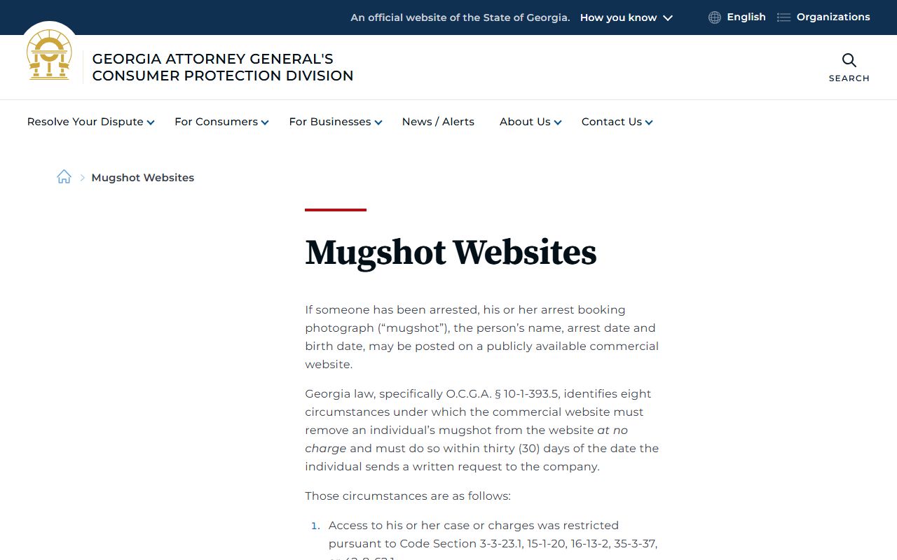 Georgia mugshot website removal guidance for Walton County booking photos
